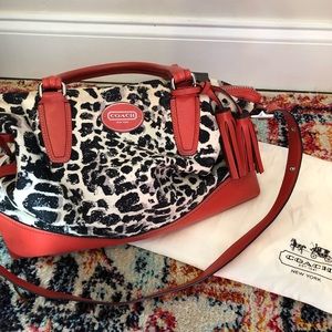 Coach canvas/leather satchel